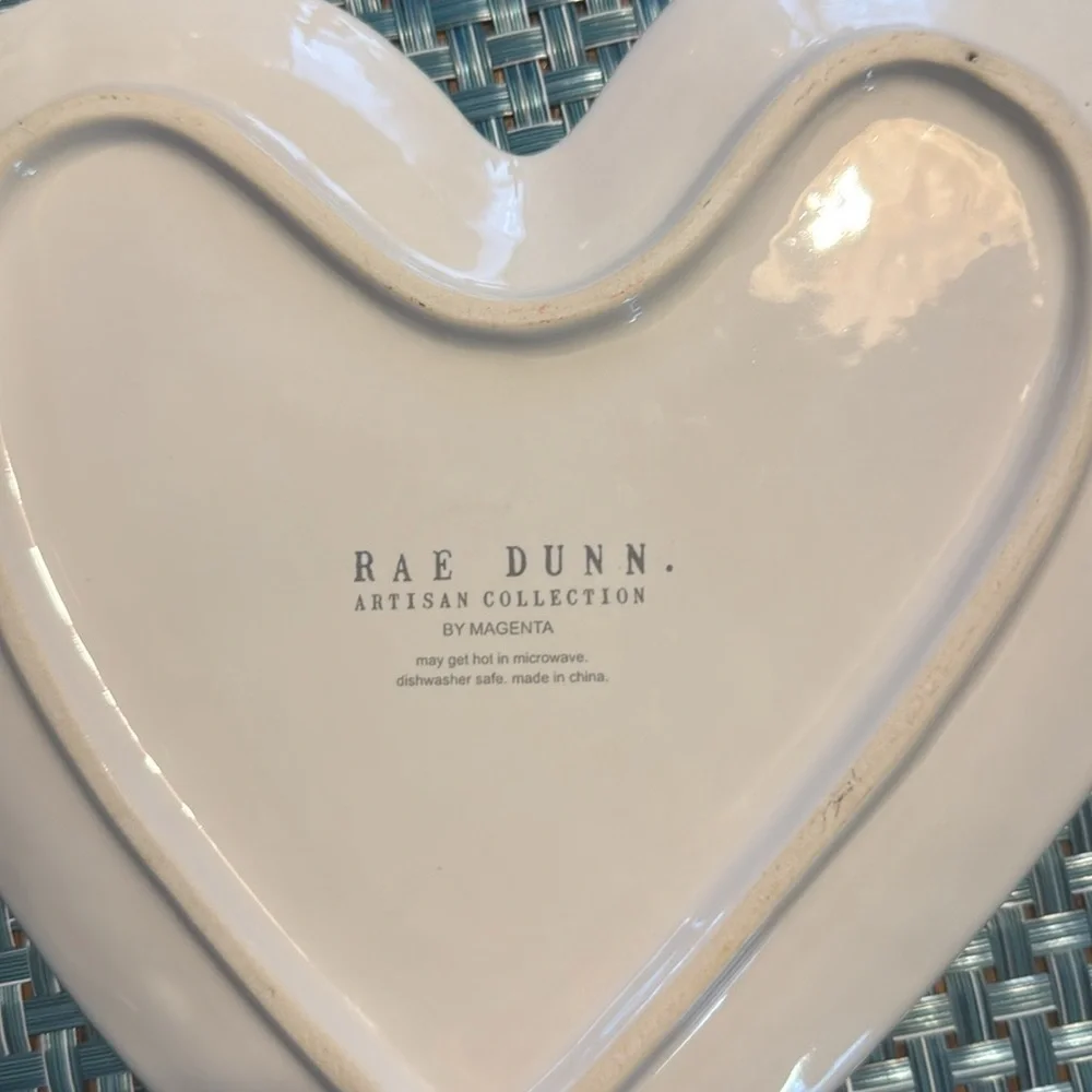 Rae Dunn Heart-shaped Valentine’s Day plates - set of 2